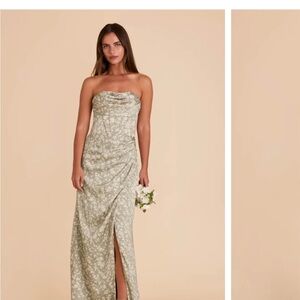 Birdy Grey Strapless Floral bridesmaid Dress
